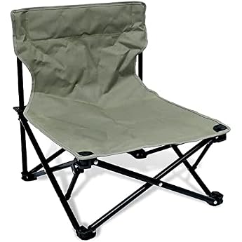 Folding Chair Portable Camping Chair Outdoor Beach Chair with Bag Maximum Load 130 kg Low Folding Fishing Chairs for Hiking Beach Picnic Gardening Fishing Camping