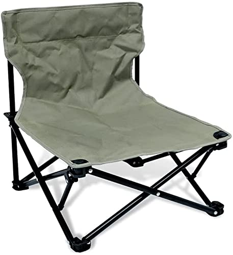 TIYASTUN Klappstuhl, Tragbare Campingstuhl, Outdoor Strandstuhl mit Tasche bis 130 kg Belastbar, Niedrige Klappbare Angelstühle für Wandern Strand Picknick Gartenarbeit Angeln Camping