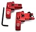 DD DAGGER DEFENSE -Combat Vet Owned Company- Red Colored flip up BUIS 45 Degree Rail Mounted Backup Iron Sights.