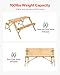 VEVOR 2-in-1 Transforming Interchangeable Picnic Table, Outdoor Wooden Table and Bench Set, Portable Foldable Bench with Umbrella Hole, Patio Dining Furniture for Garden, Backyard, Porch (Brown)