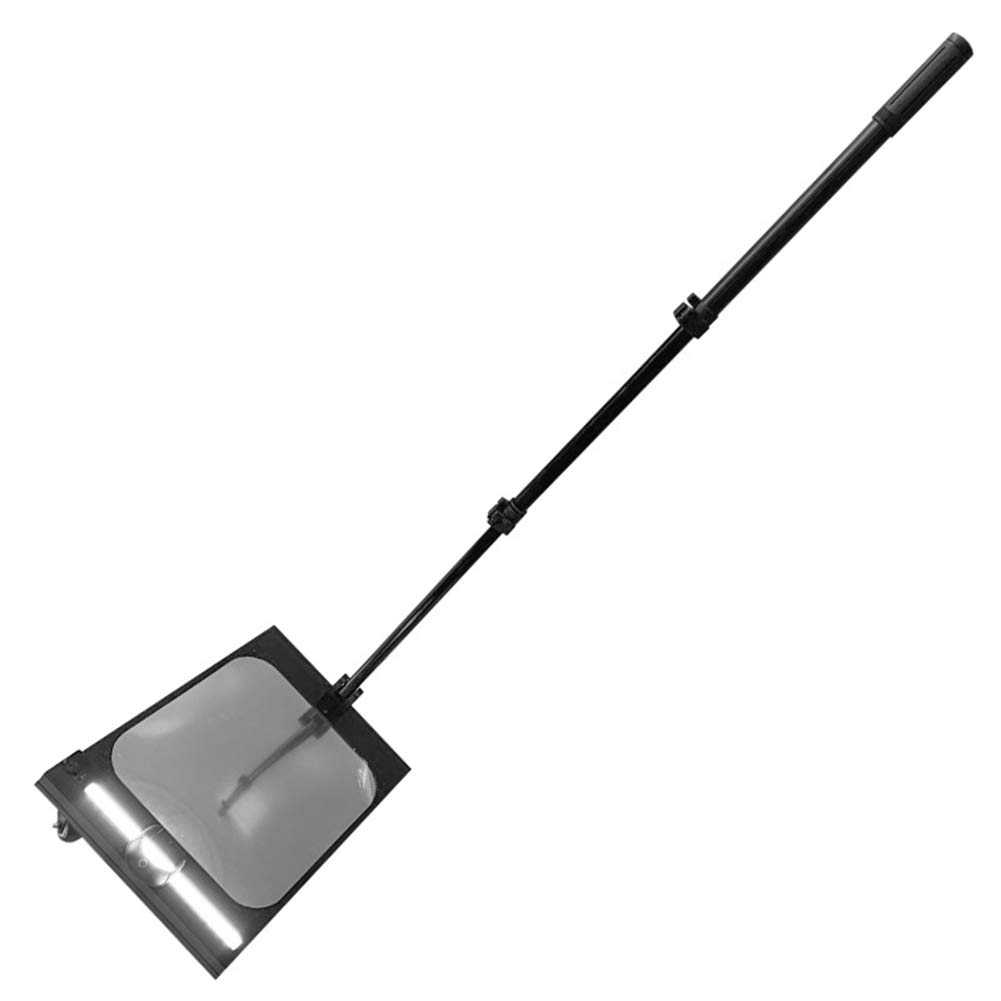 Espejo de inspección telescópico, Debajo del Espejo de la inspección del vehículo - Espejo Convexo con Las Ruedas y Las Luces del led, Espejo de Seguridad de 12 "de diámetro,