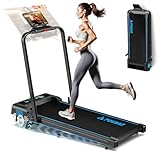 Laufband für Zuhause, 5 in 1 Walking Pad, 12km/h Klappbar Laufband mit 9% Steigung, 2.75HP bürstenlosem Motor Walking Machine mit LED-Anzeige, App-Kompatibilität, 12 Programmen, Doppeloperation