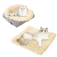 Cuccia Per Gatti 2 In 1 Pieghevole - Lettino Chiuso Con Cuscino, Grigio Scuro, Taglia L - Foto 5