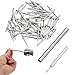 Veesper 100PCS Double Headed Skirting Nails Invisible Seamless Baseboard Tacks Carbon Steel Fasteners with Special Sleeve Tool for Wood Trim and Panel