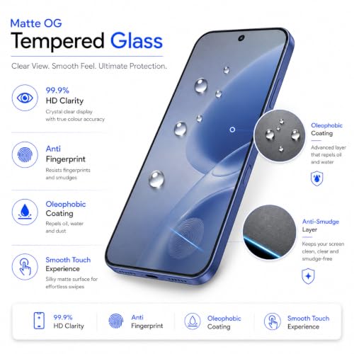Image of FIRST MART Military-Grade Matte Anti-Glare Tempered Glass for Vivo V70 FE (6.83 Inch) With Installation Kit | Edge to Edge Coverage |Anti Glare, Bubble-Free [2 Pack]