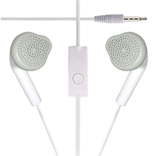 Image of Compatible Wired Earphones with Mic | 3.5mm Jack | Pure Bass Sound | One Button Control | Comfortable in-Ear Fit | Works with Android & iOS Devices