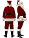 Svansea Men's Deluxe Santa Suit 11pc. Christmas Ultra Velvet Adult Santa Claus Costume Red L
