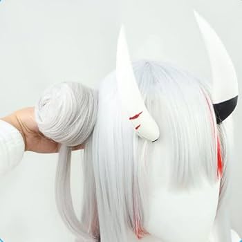 百鬼あやめ コスプレ ウィッグ付き Amazon.co.jp: 百鬼あやめ コスプレ 百鬼あやめ 耳、角付き な