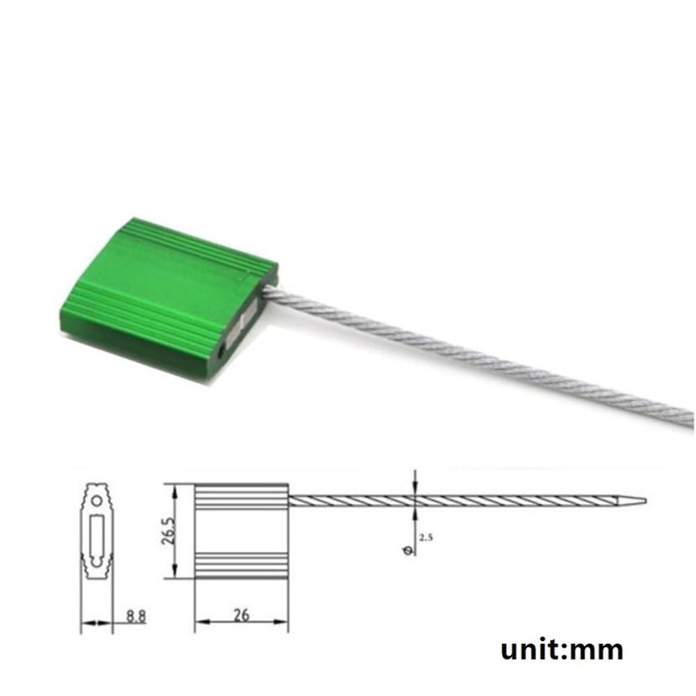 sigillo di sicurezza 10 pezzi 20/30/40 cm fascetta for cavi for container, 2,5 mm di spessore filo acciaio sigillo fili antifurto blocco, etichette spedizione sicurezza for camion merci(30cm)