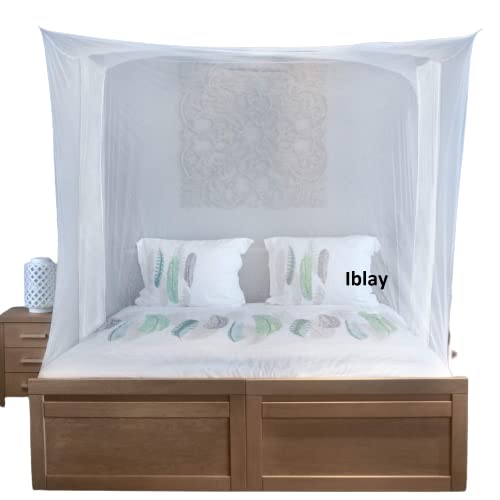 IBLAY 6x6.5 FT White Mosquito NET for Double Bed Heera Net Specail