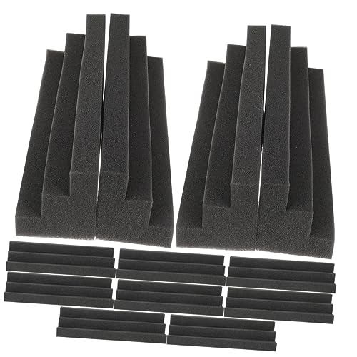 UPKOCH 12PCS Trapezoidal Bass Trap Acoustic Panels Soundproof Wall Tiles para Reducción de Ruido Espuma Acústica de Alta Densidad para Home Theater KTV y Estudio de Grabación miniatura 1