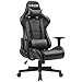 Homall Gaming Stuhl Bürostuhl Zocker Stuhl Ergonomischer Gamer Stuhl PC-Stuhl Racing Computerstuhl Höhenverstellbarer Schreibtischstuhl (Schwarz)