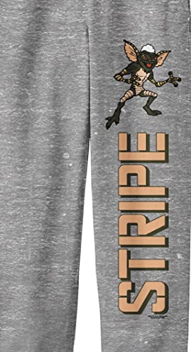 Bioworld Gremlins Stripe Character Vertical Text Youth Heather Gray Graphic Jogger Pants2