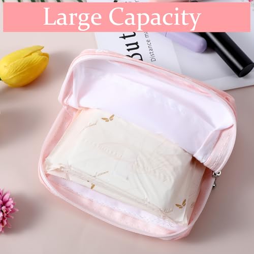 Image of Portable First Period Pouches for Teen Girls, 2pcs Period Bag Feminine Pouch for Sanitary Napkin Small Tampons, Sanitary Pad Storage Bag, Holder Tampon Bags for Girls Ladies Women (Cat)