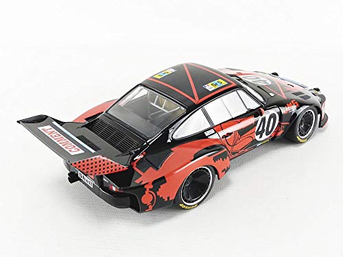 Carro en miniatura coleccionable 1:18 negro y rojo miniatura 5