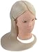 24" Cosmetology Makeup Face Painting Mannequin Manikin Heads with Hair,Salon Styling Practice Braiding Doll Head- Synthetic Hair -Blonde Color