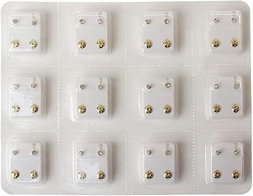 SHIELD PLUS Ear Studs for Ear Piercing Gun, Stainless Steel Studs Hypoallergenic Ear Piercing Gun kit Cartilage Earring St...