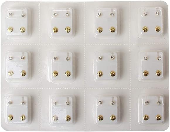SHIELD PLUS Ear Studs for Ear Piercing Gun, Stainless Steel Studs Hypoallergenic Ear Piercing Gun kit Cartilage Earring St...