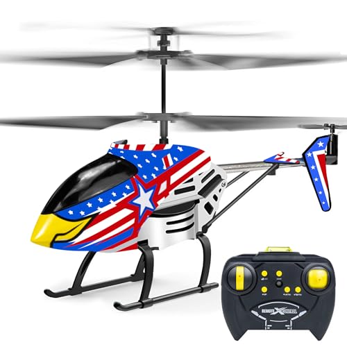 Bloolilies Remote Control Helicopter for Kids, Rc Helicopters Toy for Boys 8-10 11 12 Birthday, 2.4GHz 3.5 Channel Rc Plane Helicopter Drone with LED Light for Beginner- Eagle ﻿