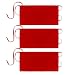 Xornis 3 Pack 100% Cotton Waist Apron with 3 Pockets Waitress Server Half Short Waiter Serving Money Aprons, Red