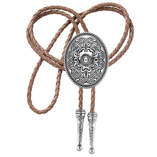 Image of Jeilwiy Bolo Tie for Men, Western Bolero Tie Cowboy Ties Native American Cowgirl Bolo Tie Accessories for Men Women