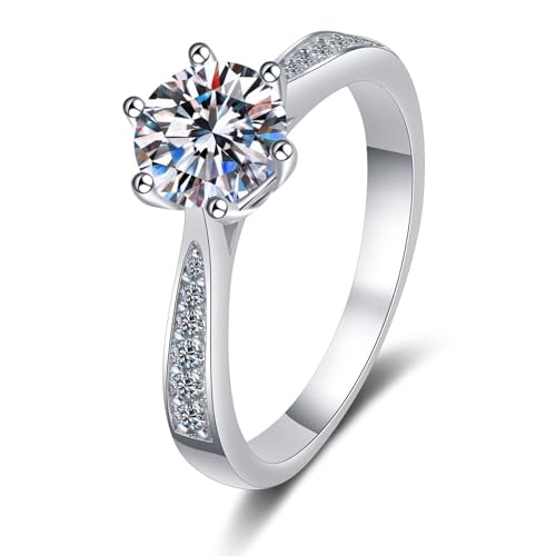 Bague pierre femme en argent 925 de haute qualité éclat or blanc