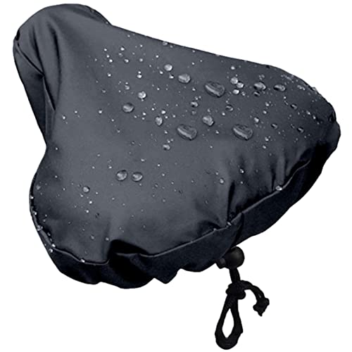 CSXMONEY 2 fundas para asiento de bicicleta, con cordón, impermeable, para asiento de bicicleta, accesorio para bicicleta, color negro