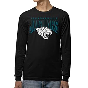 Junk Food Clothing x NFL – Jacksonville Jaguars – Bold Logo – Unisex Adult Long Sleeve T-Shirt for Men and Women – Size X-Large