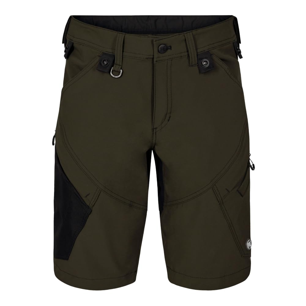 FE Engel Handwerkerhose, Arbeitsshorts mit 4-Wege Stretch (Olivgrün,58)