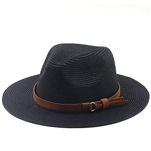 Chapeau panama d'été en paille pour hommes et femmes | Protection UV 55-58 cm