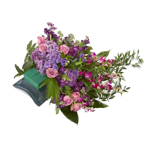 FloraCraft Plastic Floral Casket Saddle 2.5 Inch x 10.75 Inch x 15 Inch Green