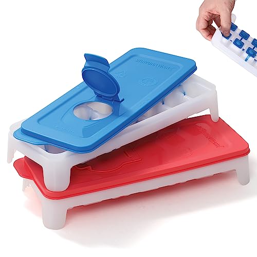 Set de 2 cubiteras de silicona para hielo con tapa miniatura 1
