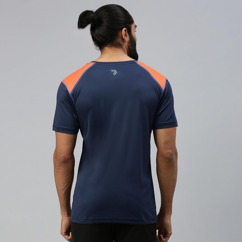 Image of sporto Men's Fast Dry Micro Fiber Solid Regular T-Shirt Half Sleeve|Charcoal