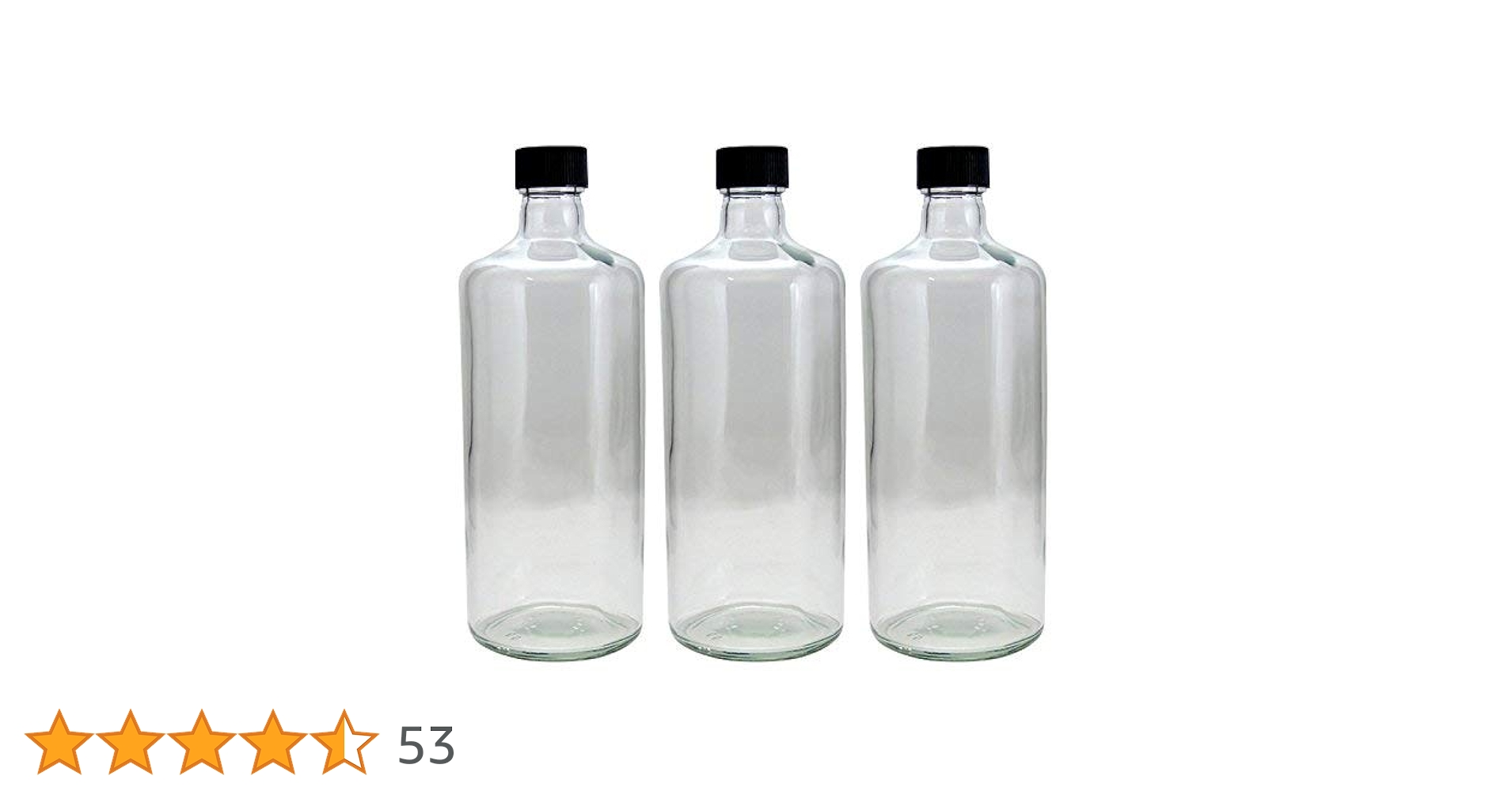 Amazon | TSF720STD透明 酒瓶 焼酎瓶 720ml -3本セット- (黒ネジ