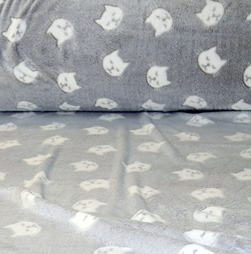 HEKO PANELS Tissus au Metre pour Couture Tissu Polaire au Metre - Tissu au Metre pour Couture Bilatéral - Polaire Douce et Chaude (Chats)