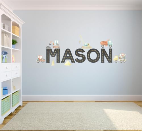 Vinilo decorativo personalizado camiones de construcción miniatura 4