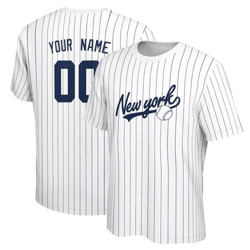 ANTKING T-Shirt Crewneck White Short Sleeve Jersey Style Custom Name Number for Men Youth Gift