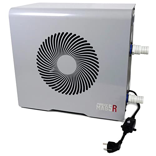 POOLEX MAG Wärmepumpe für Pools Schwimmbecken Pool Heizung 230 V WiFi App-Steuerung LED Display Titan Wärmetauscher auch für Salzwasser Ø 32/38 mm (5 kW)