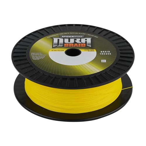 SpiderWire DuraBraid Braided Fishing Line, 20lb, 500 yd, Hi-Vis Yellow, 1 Ct