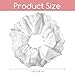 QFGasre White Satin Scrunchies Large Lace Scrunchies Double Layer Hair Bands Elastic Hair Ties Ropes Ponytail Holder Hairs Accessories for Thick Curly Hairs