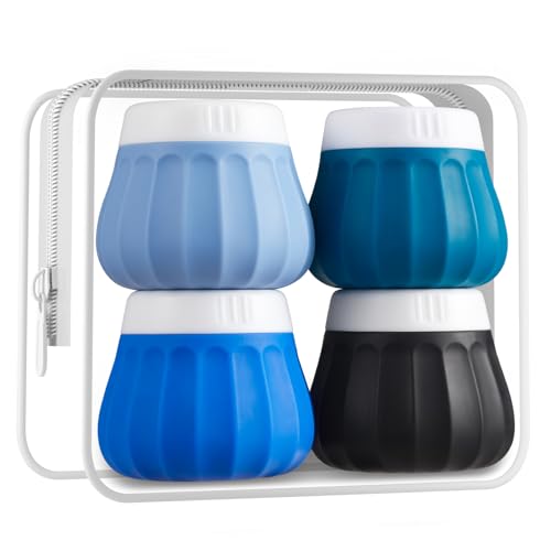INSFIT Silicone Travel Containers - TSA Approved Leakproof Toiletries Jars, BPA-Free Toiletries Jars for Cosmetics, Lotion, Cream (Airplane Essentials, Travel Accessories, 50ml/1.7oz)