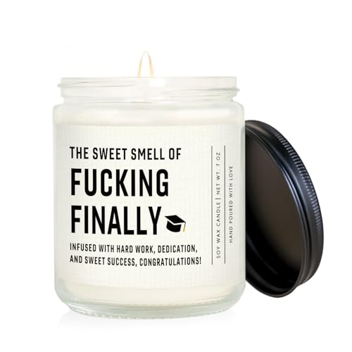 GoMelley Funny Graduation Gift for Her Him Congratulations Grad Candle