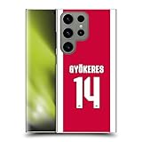 Head Case Designs Officially Licensed Arsenal FC Viktor Gyökeres 2025/26 Players Home Kit 1st Group Hard Back Case Compatible with Samsung Galaxy S24 Ultra 5G