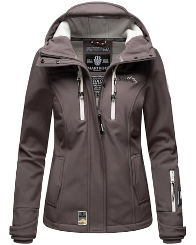 MARIKOO Damen Softshell Jacke Winterjacke wasserabweisend Outdoor B864...