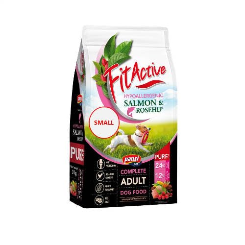 Pure - Hypoallergenes Hundefutter - Ohne Huhn/Weizen - Kleine Rassen - Lachsgeschmack - 3kg
