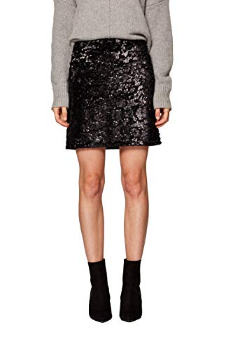 ESPRIT Collection 118eo1d009 Falda, Negro (Black 001), Small para Mujer