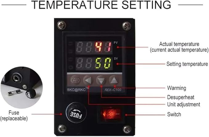 Máquina Portátil De Estampado En Caliente Para Cuero, Control Digital De Temperatura Ajustable De 0 A 400 °C, Herramienta De Hendido De 500 W Con Placa Calefactora Extraíble, Ideal Para Manualidades,