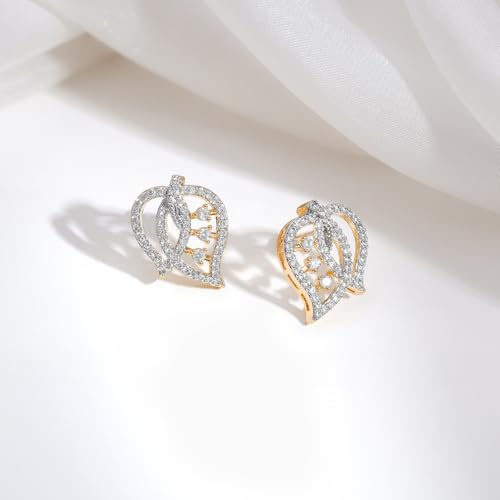 Image of Rubans Pendant Necklace Set American Diamond and Zirconia Gift Jewellery for Women & Girls