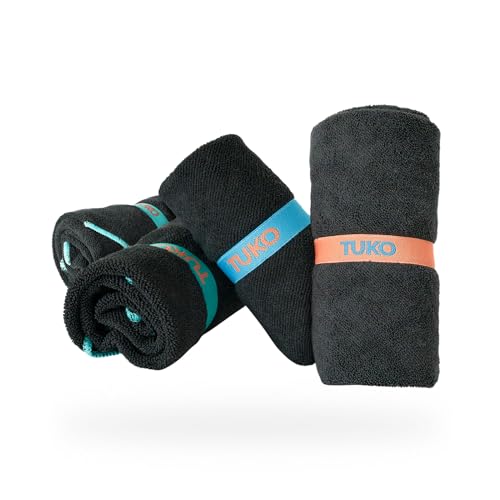 MISSION Tuko Microfiber 4-Pack (Various Sizes) Boat Detailing and Cleaning Towels for All Boats, Pontoons, Tow Boats, and Jet Skis