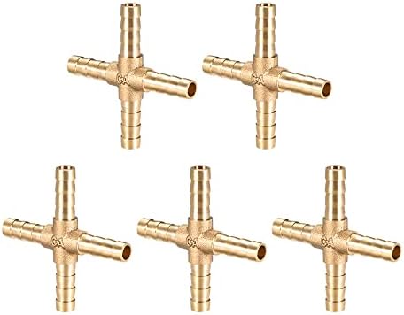 Uxcell Brass Y-Shaped 3-Way Barb Fitting - 16mm (5/8") ID Barb Tee For Air, Water, Fuel Hose, 2pcs - View #9